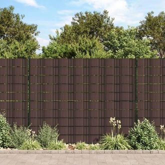 Berkfield Home Garden Privacy Screens 4 pcs PVC 35x0.19 m Brown