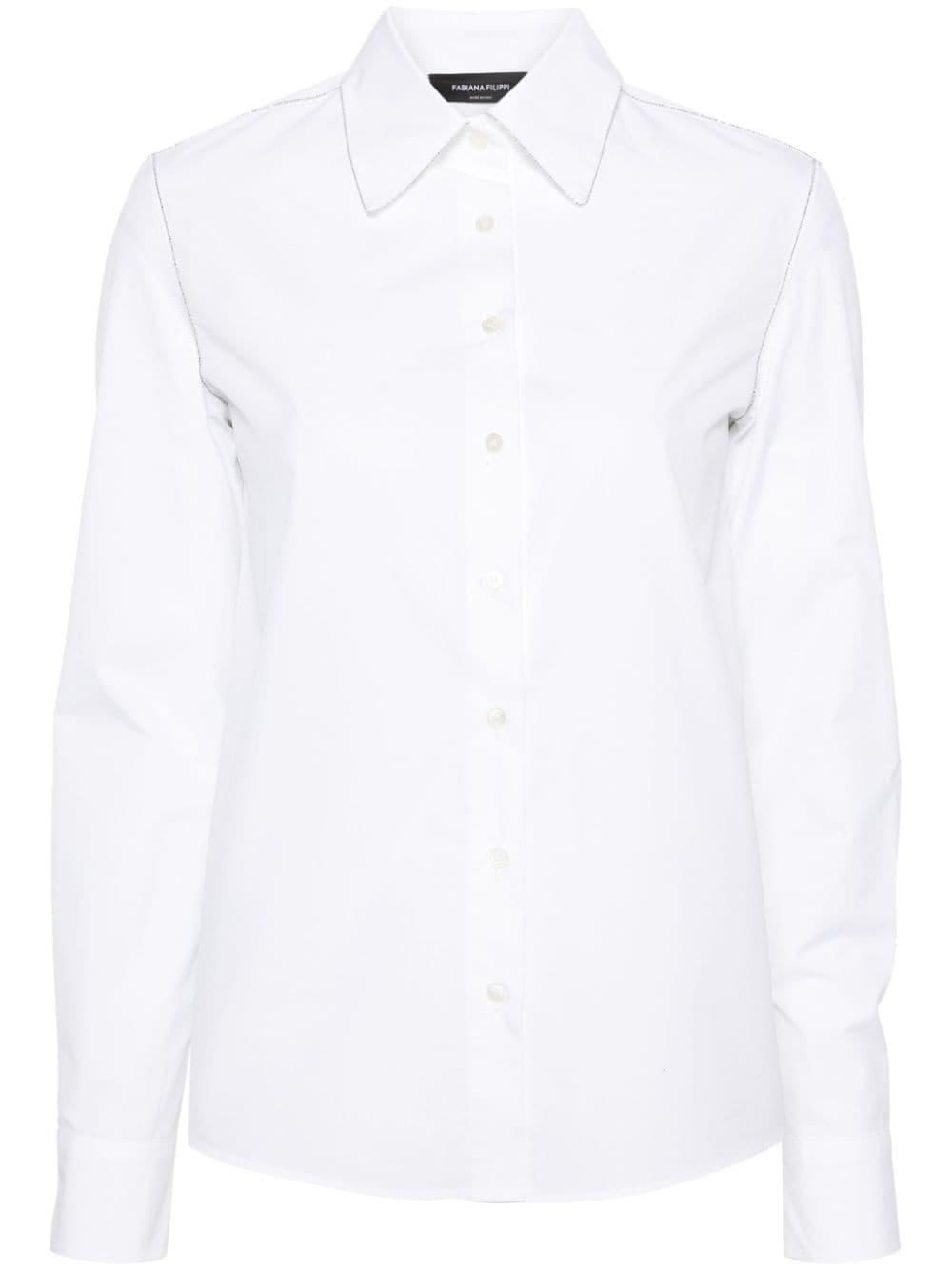 Tシャツ・カットソー FABIANA FILIPPI Woman Polo Shirt Lilac MAD275F507D856 2195 Fabiana Filippi Poplin Shirt in White