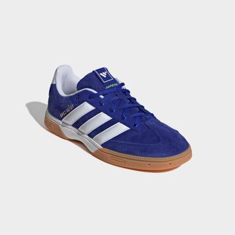 adidas Hallenschuh ADIDAS PERFORMANCE SPEZIALIST INDOOR, Herren, Gr. 41, bunt (lucid blau, cloud wei&szlig;, lucid lemon), Leder, Textil, Schuhe Hallenschuh, geeig