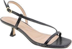 BCBGeneration Inaya Snakeskin Embossed Sandal in Black at Nordstrom Rack, Size 6