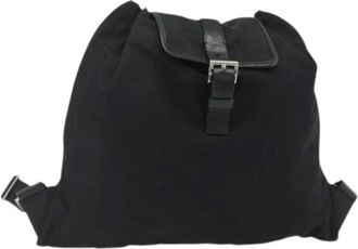 Prada Pre-owned Backpacks, female, Black, Size: ONE SIZE Pre-owned Vintage Nylon Backpack