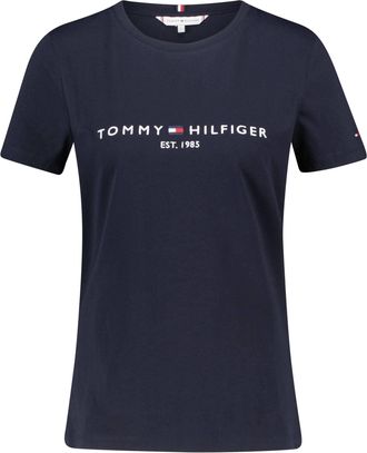 Tommy Hilfiger Womens Short Sleeve Round Neck Heritage T-Shirt, Blue (Desert Sky), S