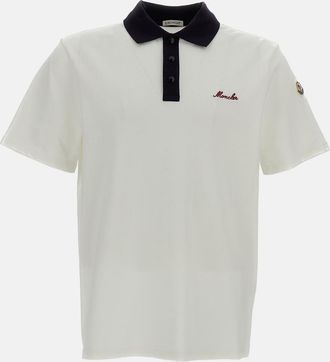 Moncler Polo In Piquet Di Cotone