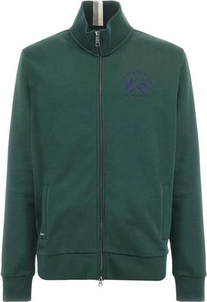 La Martina Groene sweater met rits - Heren - Vesten met rits - Groen - M - Hoodies & sweatvesten