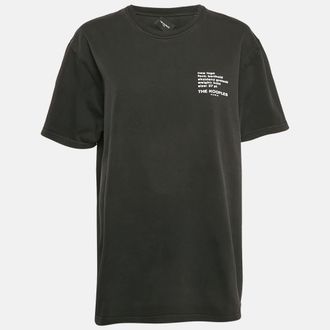 The Kooples Black Logo Print Jersey Crew Neck T-Shirt L