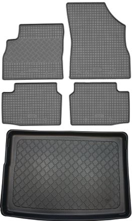 OEM Opel Astra K V Hatchback (5 Puertas) Desde Noviembre De 2015. Juego: Alfombrillas De Goma Para Coche + Alfombrilla Para Maletero