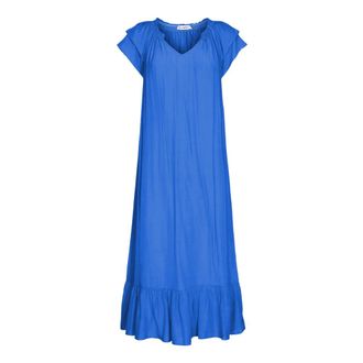 Co'Couture Blue Sunrise Dress with Ruffles - female - CoCouture - Midi Dresses - Blue - XS - Dresses