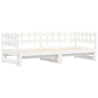 Berkfield Home Pull-out Day Bed without Mattress White 2x(80x200) cm Solid Wood