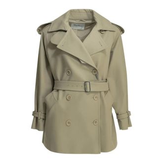 Max Mara Cacio Korte Trenchcoat - Dames - Mantels - Beige - Maat: S Katoen