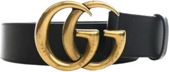 Gucci Pre-owned Vintage Leather Belt - female - Gucci Vintage - Vintage Belts - Black - ONE SIZE - Pre-owned