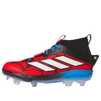 adidas x Marvel x Spider-Man adiZero Edge+ TPU Baseball Cleats Burgundy JS0150