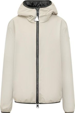 Moncler White Solid Hood Jacket