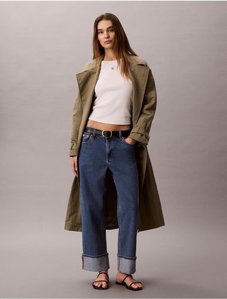 Calvin Klein Jeans Calvin Klein Womens High Rise Straight Jeans - Medium Blue - 24W x RL