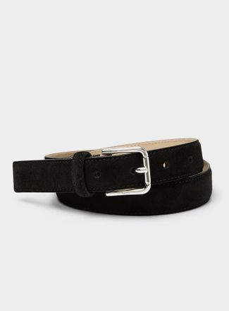 BOSS Womens Navya square buckle suede belt
