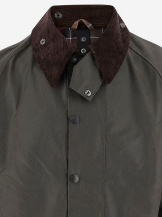 Barbour Mens Waxed Coat Beaufort Olive Green Cotton Jacket