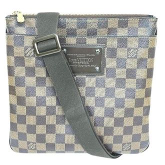Louis Vuitton Pre-owned Cross Body Bags, male, Brown, Size: ONE SIZE Pre-owned Pochette Blast Brooklyn Damier Shoulder Bag