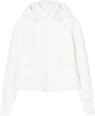 A|X Armani Exchange Gewatteerde Nylon Hoodiejas - Dames - Winterjassen - Wit - S - Nylon - Jassen