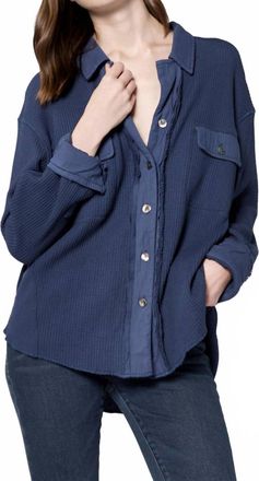 Dear John Denim Foster Thermal Shirt Jacket In Blue