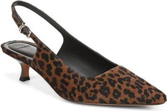 Vince Sabra Slingback Kitten Heel Pump in Brown Multi at Nordstrom, Size 8.5