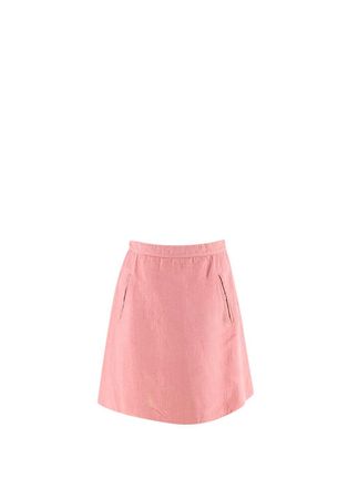 Valentino Garavani Pink Twill Mini Skirt Size XXS