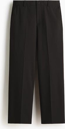 H&M Relaxed Fit Trousers in Black at Nordstrom, Size Xx-Large