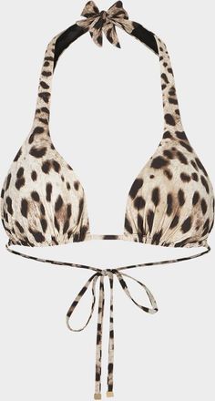 Dolce & Gabbana Leopard-Print Bikini Top