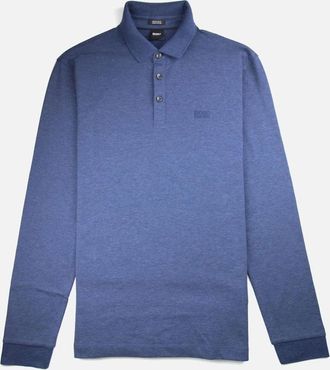 HUGO BOSS Mens Hugo Boss Pado 10 Long Sleeve Polo Shirt Blue - Size: 40