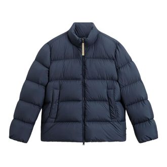 Woolrich Jassen, Heren, Blauw, M, Blauwe Cloud Eagle Jas