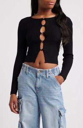 BDG Peyton Button-Up Cardigan in Black at Nordstrom Rack, Size X-Small