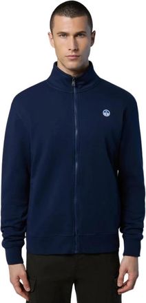 North Sails Sweatshirt met volledige ritssluiting - Heren - Vesten met rits - Blauw - 3XL - Katoen - Hoodies & sweatvesten