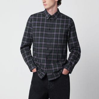 Burberry Camicia Check verde Marsh in cotone