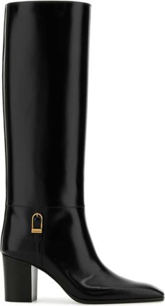 Saint Laurent Black Leather Julia Boots