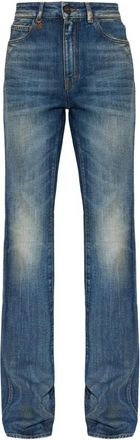 Amiri Jeans met vintage-effect - Dames - Regular Fit Jeans - Blauw - W25 - Katoen - Jeans