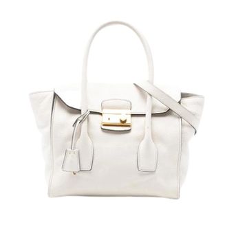 Prada Pre-owned Handbags, female, White, Size: ONE SIZE Pre-owned Satchel