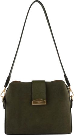 Pourchet Tassen, Dames, Groen, ONE Size, Leer, MM Cavalcade Schoudertas