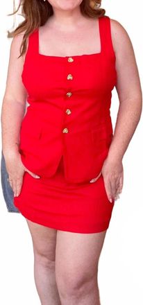 Astr Busy Woman Mini Skirt In Red