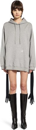 Maison Margiela Hooeded Glove Sweatshirt Mini Dress