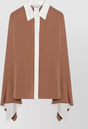Max Mara silk colour-block shirt