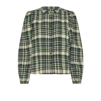 Ichi Ichi - Ihtamanna SH2 Blouse - Dames - Blouses & Shirts - Groen - Maat: S Katoen