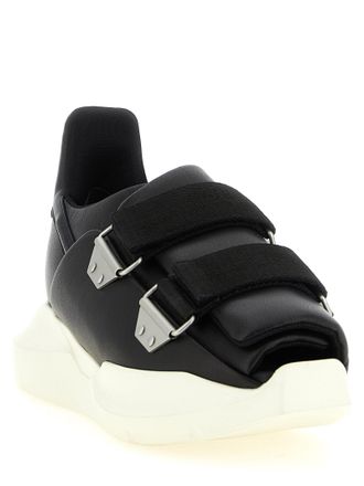 Rick Owens Mens Black Calfskin Athletic Sneakers