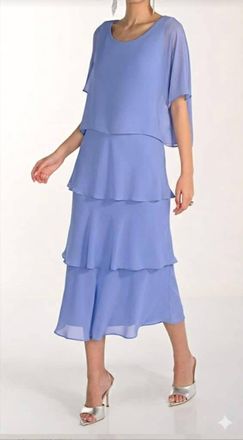 Frank Lyman Design Woven Refined Dress In Periwinkle