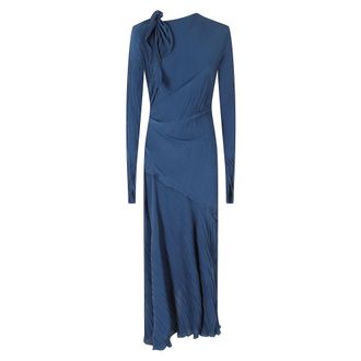 Victoria Beckham Dames, Jurken, Blauw, Maat: XS Poliester
