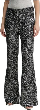 Zadig&Voltaire Prevy Paillettenbroek - Dames - Wijde Broeken - Zwart - S - Pailletten - Broeken