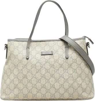 Gucci Pre-owned Handbags, female, Beige, Size: ONE SIZE Pre-owned GG Supreme Coated Canvas Tote Shoulder Bag 2way