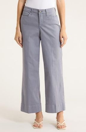 NYDJ Teresa High Waist Wide Leg Ankle Jeans in Shadow Blue at Nordstrom Rack, Size 12