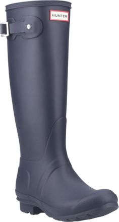 Hunter Originele Tall Wellington met ruitjesrugband