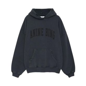 Anine Bing Harvey Hoodie - Dames - Sweatshirts & Hoodies - Zwart - Maat: XS Katoen