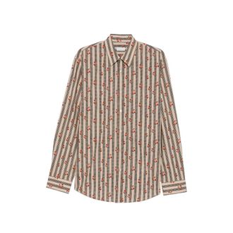 Dries Van Noten Floral-stripe Print Shirt