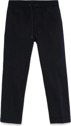 Moncler Blauwe Trekkoord Track Broek met Zakken - Heren - Sweatpants - Blauw - XL - Katoen - Broeken