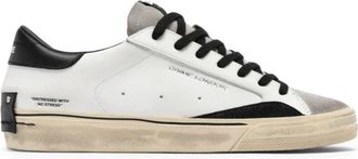 Crime London Schoenen, Heren, Wit, 42 EU, Leer, Distressed 2.0 Sneaker